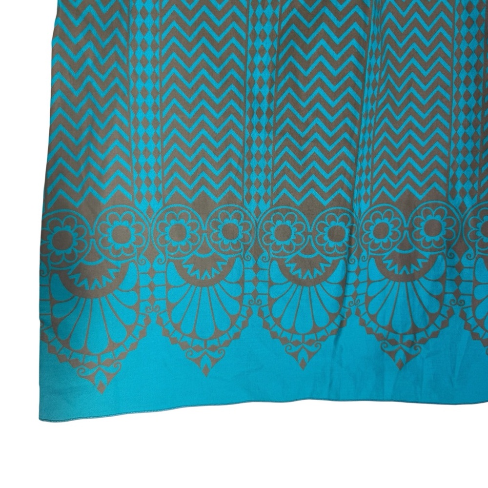Anna Sui for Anthropologie Endless Chevron Blue Printed Shift Dress Size 10 - Picture 5 of 8